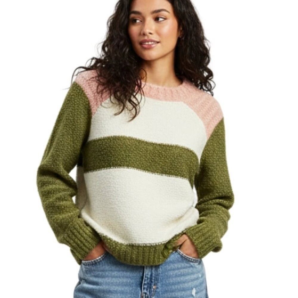 Anthropologie Self Contrast NWT Small Color-Block Sweater- SMALL